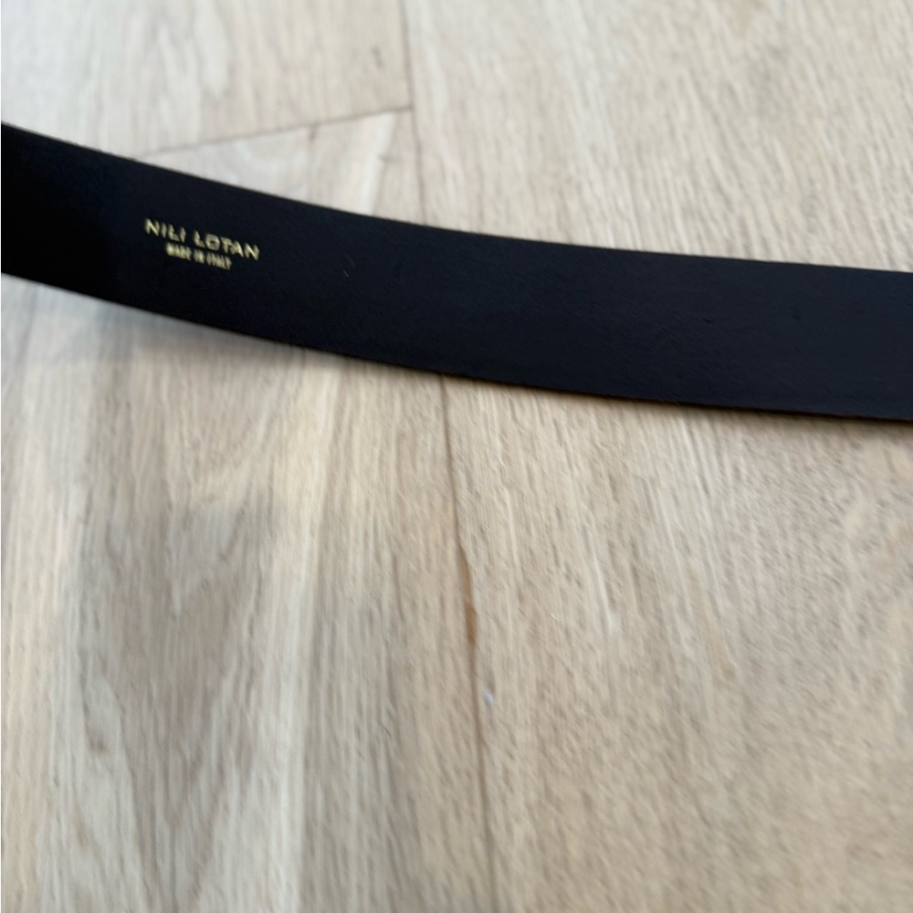 Nili Lotan Rich Dark Brown Leather Belt
